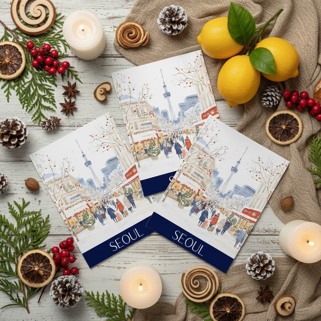 Vibrant Seoul - Perfect Festive Christmas Card