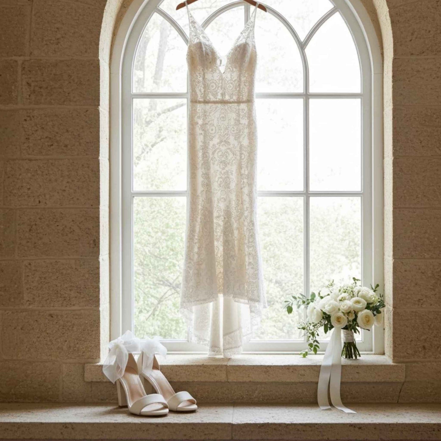 Callie Open Toe High Block Bridal Shoes - Ultimate Comfort