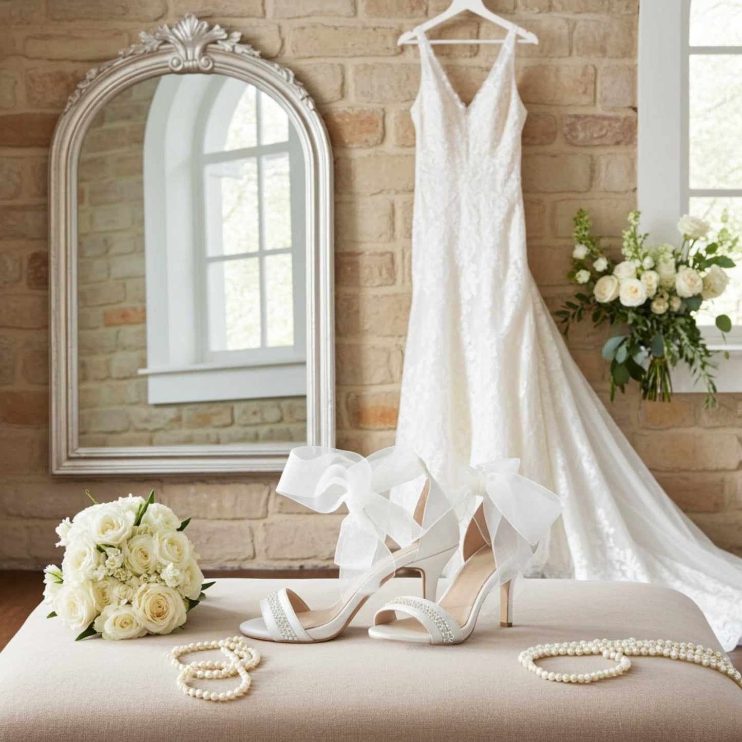 Eloise Open Toe Crystal Bridal Shoes - Dazzling Elegance