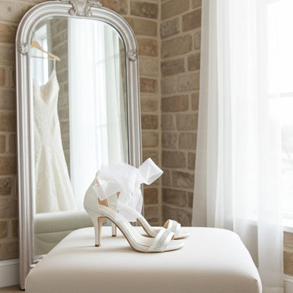 Eloise Open Toe Crystal Bridal Shoes - Dazzling Elegance