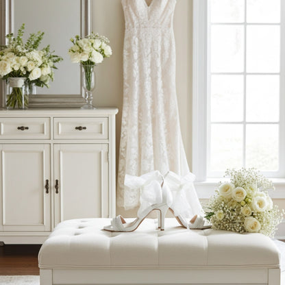 Eloise Open Toe Crystal Bridal Shoes - Dazzling Elegance