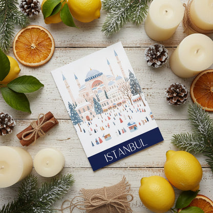 Istanbul Christmas Magic - Festive Greetings Card