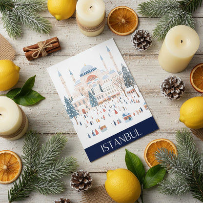 Istanbul Christmas Magic - Festive Greetings Card