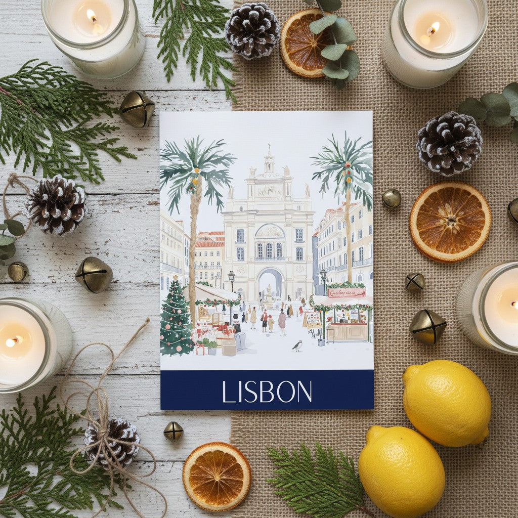 Lisbon's Festive Spirit: Christmas Card Greeting