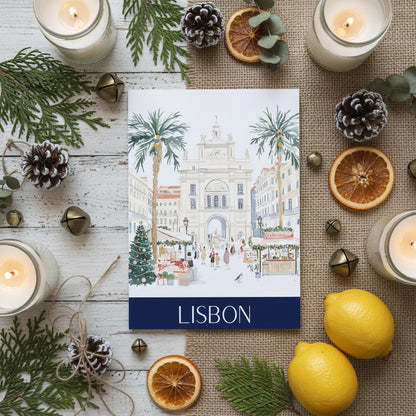 Lisbon's Festive Spirit: Christmas Card Greeting