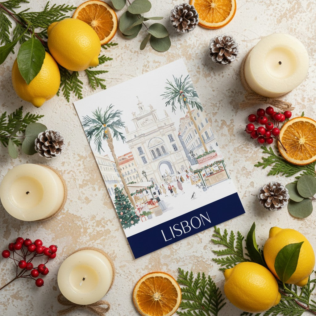 Lisbon's Festive Spirit: Christmas Card Greeting
