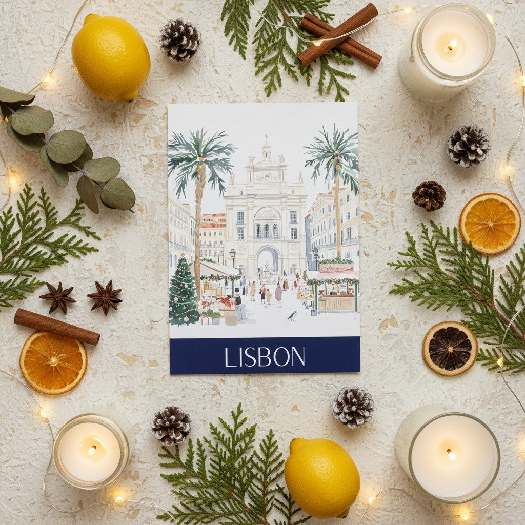 Lisbon's Festive Spirit: Christmas Card Greeting