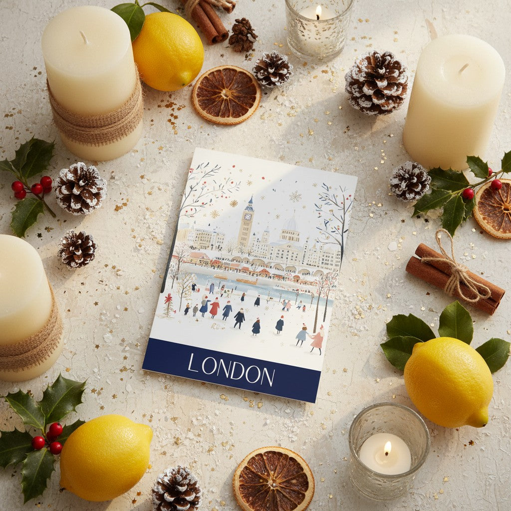 London Festive Charm - A5 Christmas Card