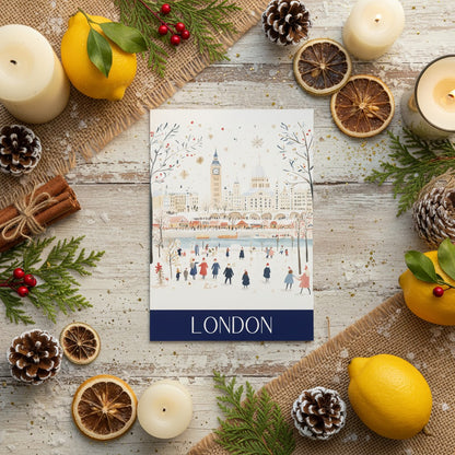 London Festive Charm - A5 Christmas Card