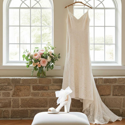 Maisie Pearl High Block Heel Bridal Shoes - Timeless Grace