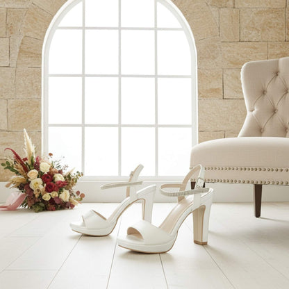 Marnie Platform Open Toe Bridal Shoes - Chic Style for the Modern Bride