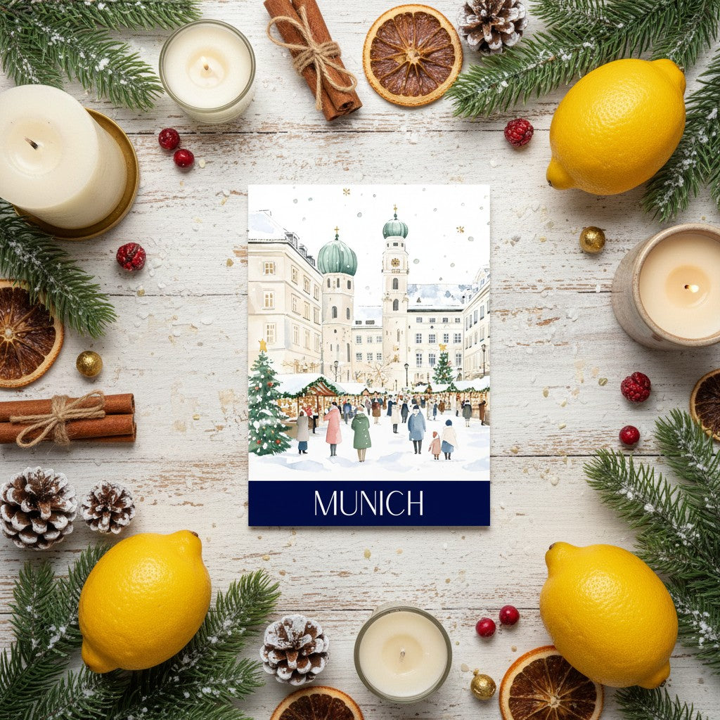 Charming Munich - Festive A5 Christmas Card