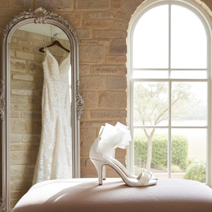 Olivia High Heel Pearl Bridal Shoes - Classic Elegance