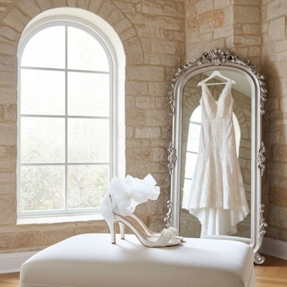 Olivia High Heel Pearl Bridal Shoes - Classic Elegance