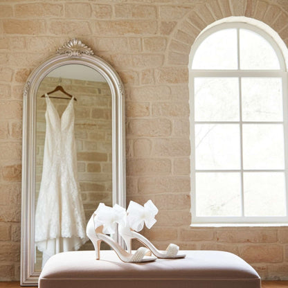Olivia High Heel Pearl Bridal Shoes - Classic Elegance