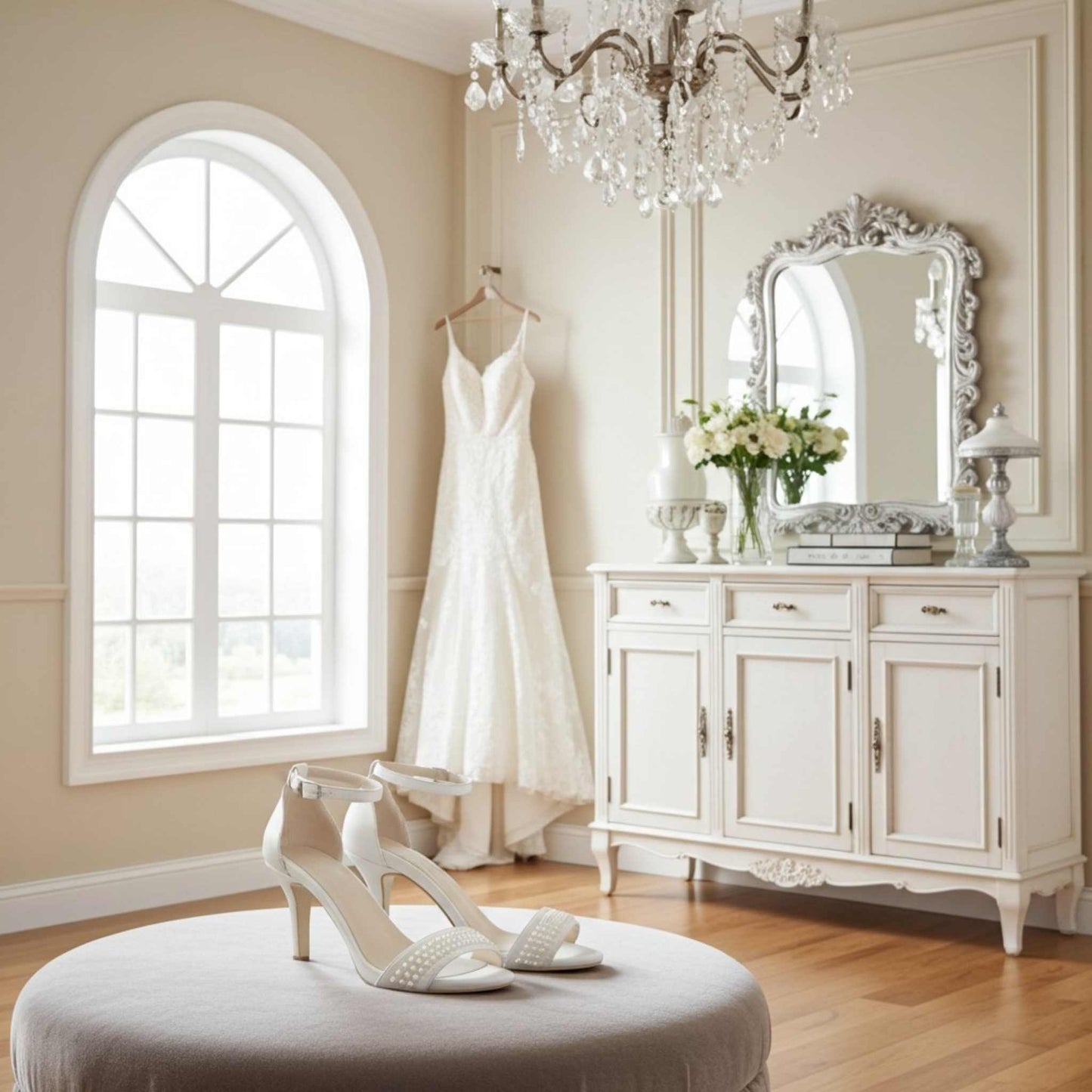 Ophelia High Heel Pearl Bridal Shoes - Timeless Beauty