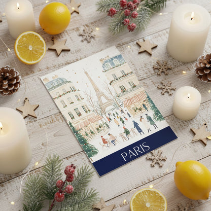 Enchanting Paris - Elegant Christmas Card Experience