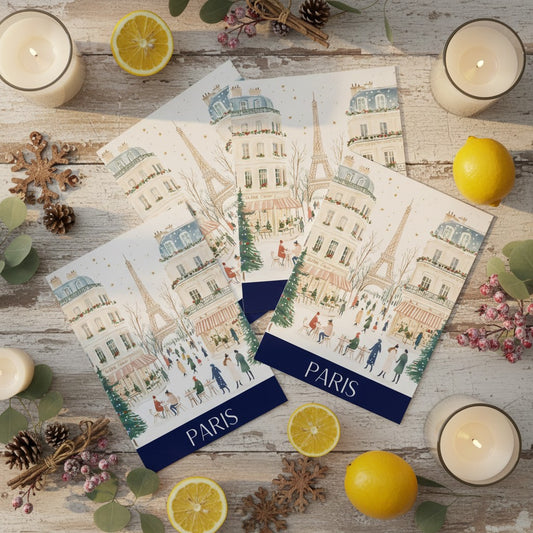 Enchanting Paris - Elegant Christmas Card Experience