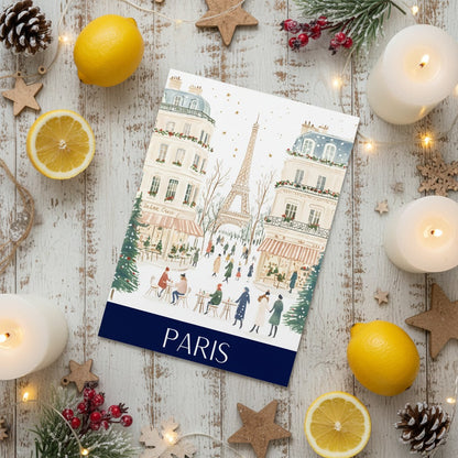 Enchanting Paris - Elegant Christmas Card Experience