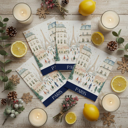 Enchanting Paris - Elegant Christmas Card Experience
