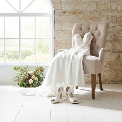 Rosie Peep Toe High Heel Bridal Shoes - Romantic Touch