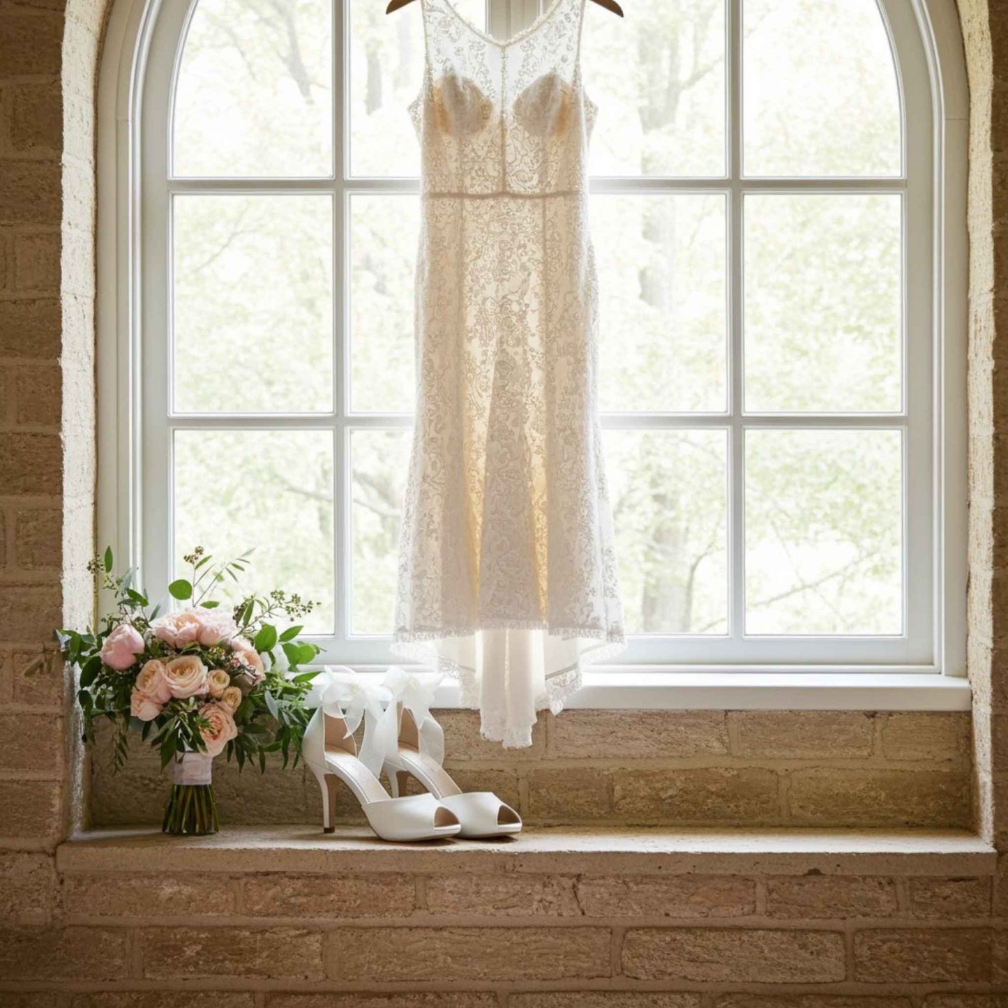 Rosie Peep Toe High Heel Bridal Shoes - Romantic Touch