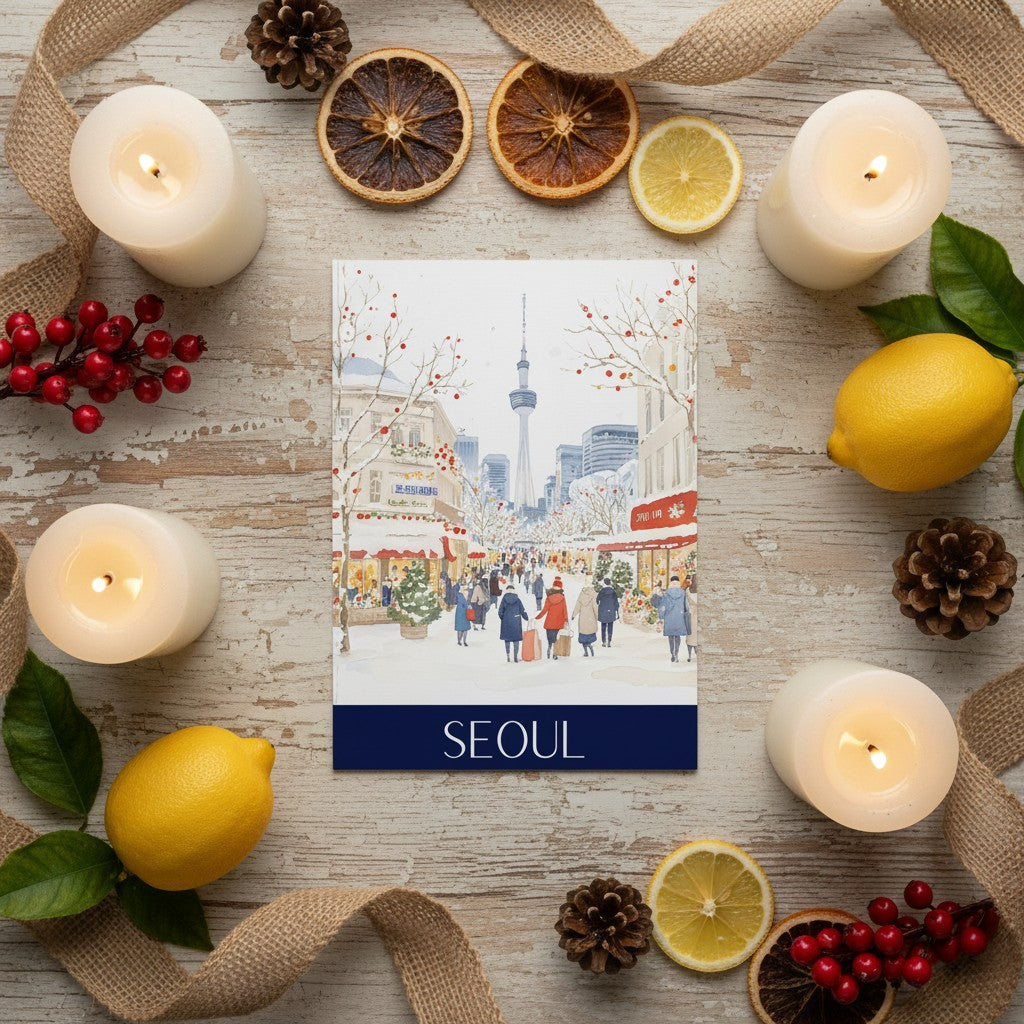 Vibrant Seoul - Perfect Festive Christmas Card