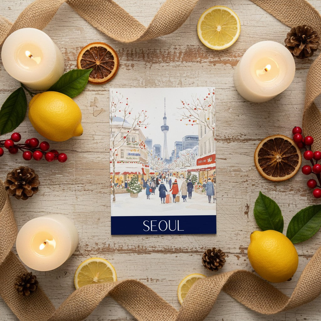 Vibrant Seoul - Perfect Festive Christmas Card