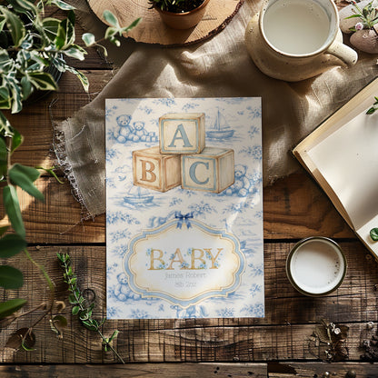 Personalised ABC Newborn Nursery Print - Custom Art For New Baby