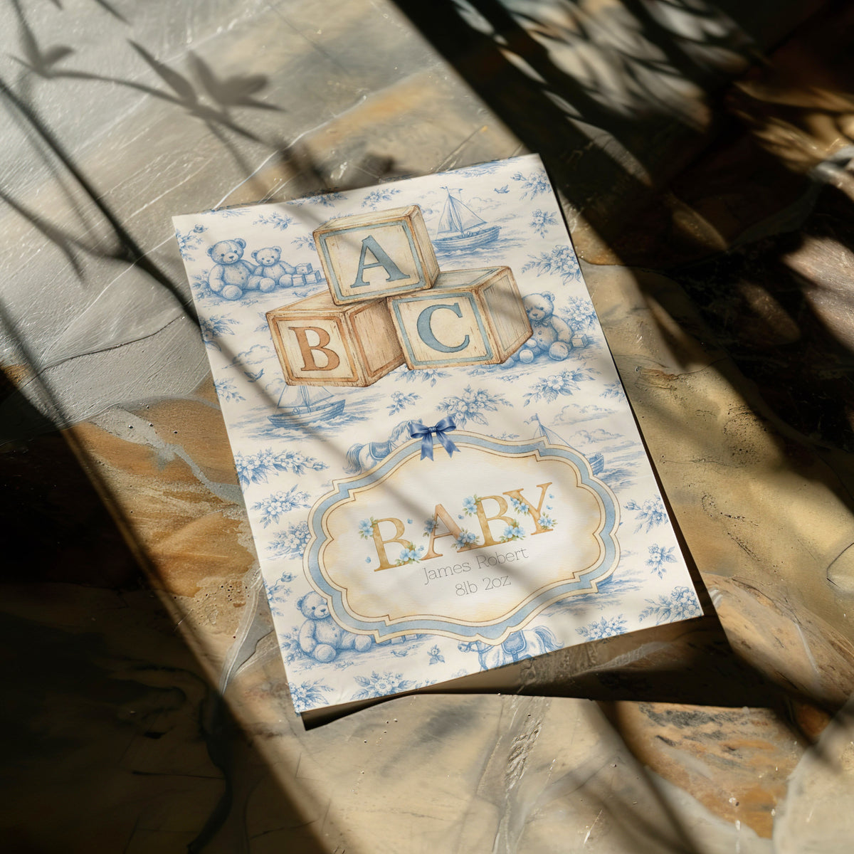 Personalised ABC Newborn Nursery Print - Custom Art For New Baby