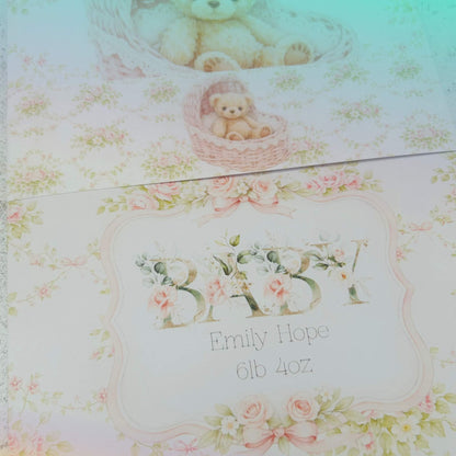 Bespoke Baby Girl Nursery Print - Personalised Newborn Gift