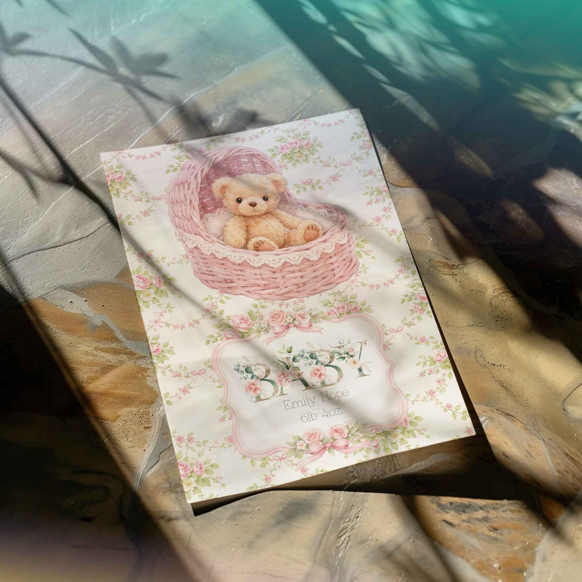 Bespoke Baby Girl Nursery Print - Personalised Newborn Gift