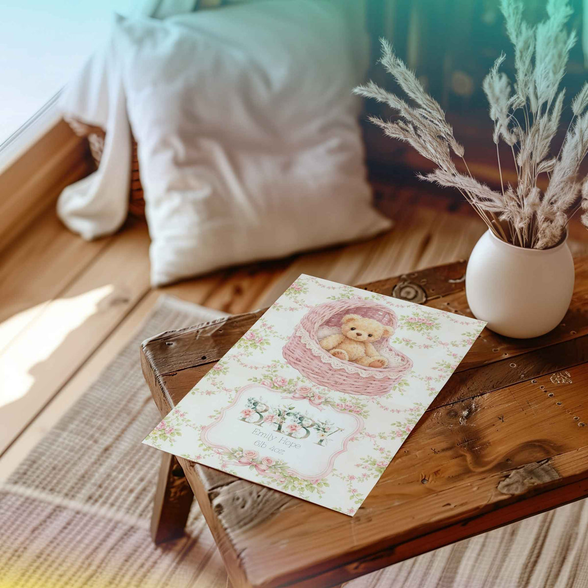 Baby Girl Congratulations Card – Celebrate The Little Bundle of Joy