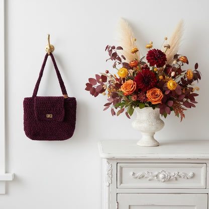 Handmade Soft Crochet Handbag – Chic and Versatile Accessory