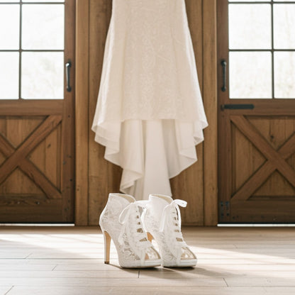 Chantilly Lace Bridal Boots – Elegance Meets Comfort for Your Special Day!