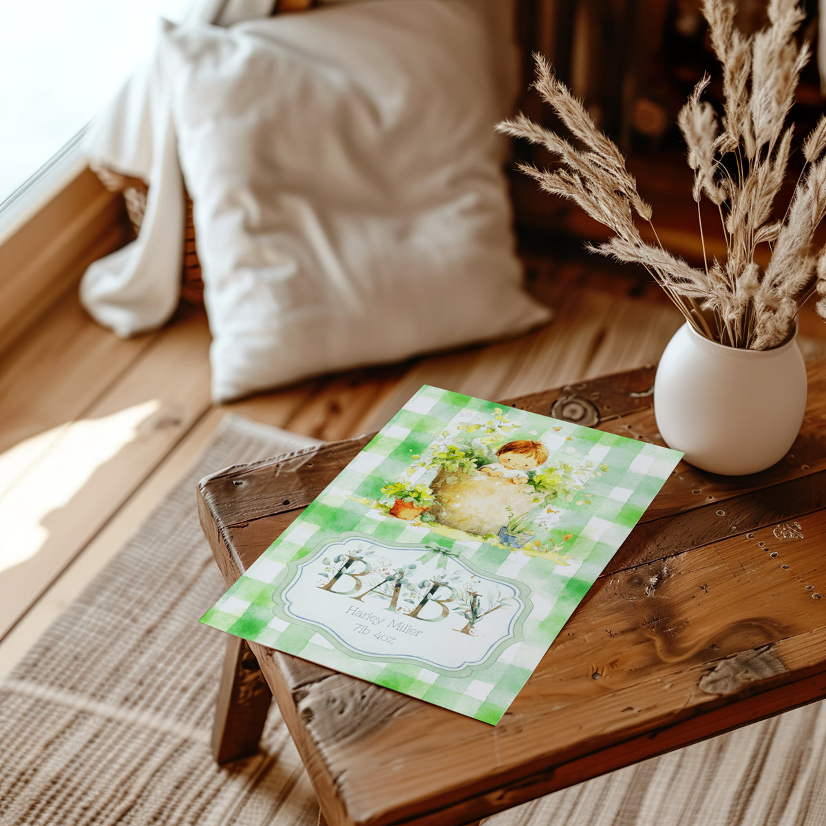 Homegrown Baby Boy Card - A Charming Welcome for New Baby