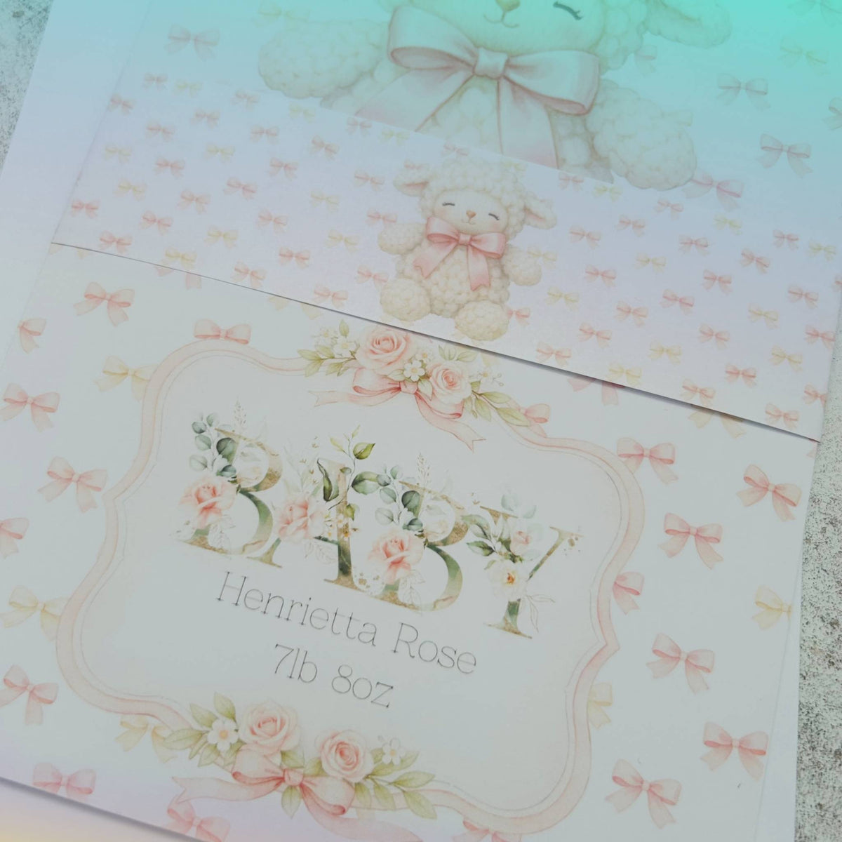 Custom Newborn Baby Girl Print - Adorable Personalised Wall Art