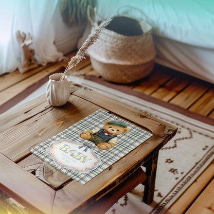 Personalised New Baby Boy Congratulations Greeting Card A5