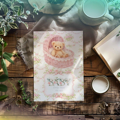 Bespoke Baby Girl Nursery Print - Personalised Newborn Gift