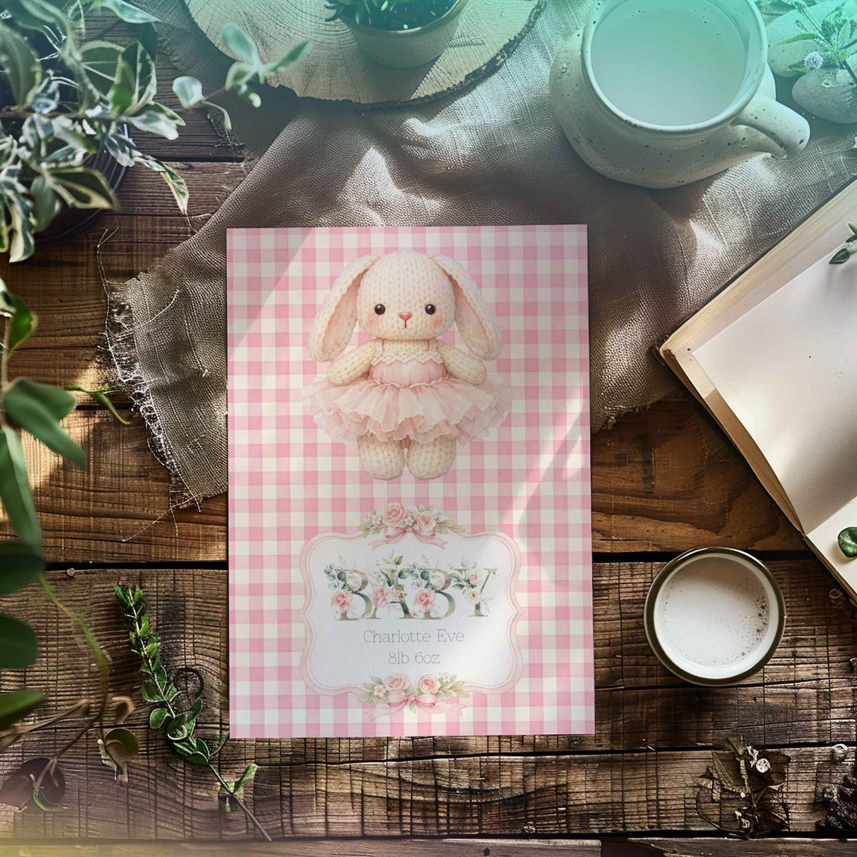 Newborn Baby Girl Gift Idea - Personalised Nursery Print