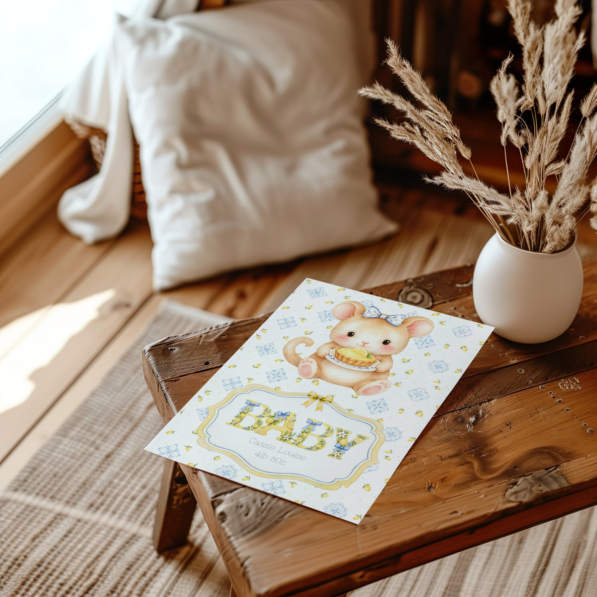Charming Little Girl Newborn Baby Card – A Sweet Welcome