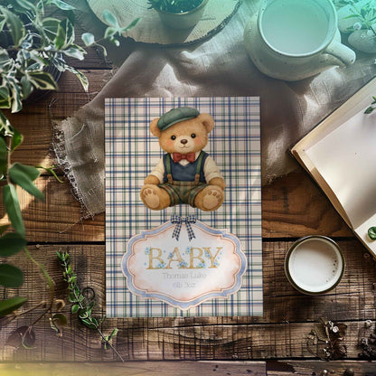 Personalised New Baby Boy Congratulations Greeting Card A5