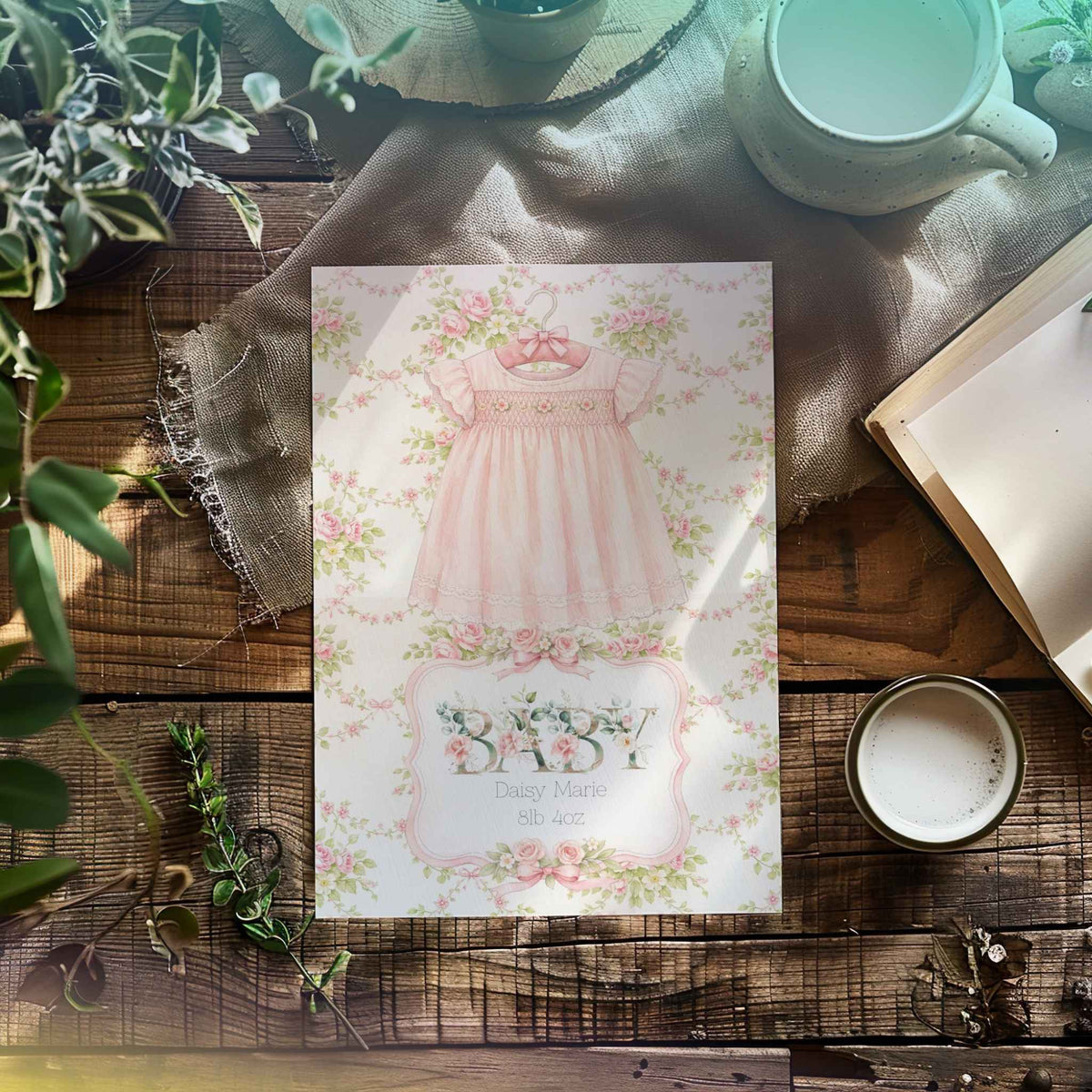 Personalised New Baby Birth Card – Celebrate Your Little One