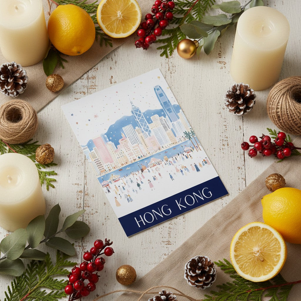Handmade Hong Kong Christmas Card – Celebrate the Christmas Season