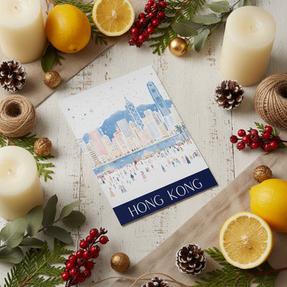 Handmade Hong Kong Christmas Card – Celebrate the Christmas Season