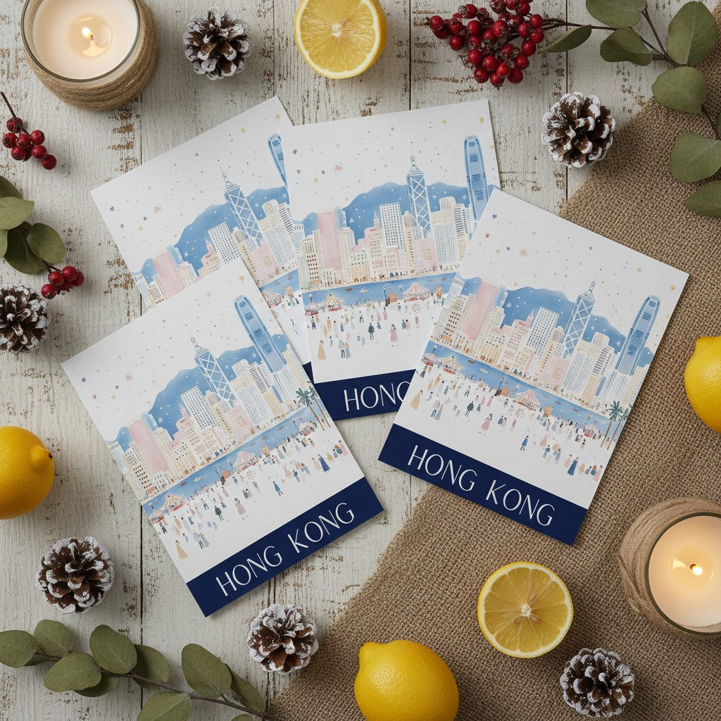Handmade Hong Kong Christmas Card – Celebrate the Christmas Season