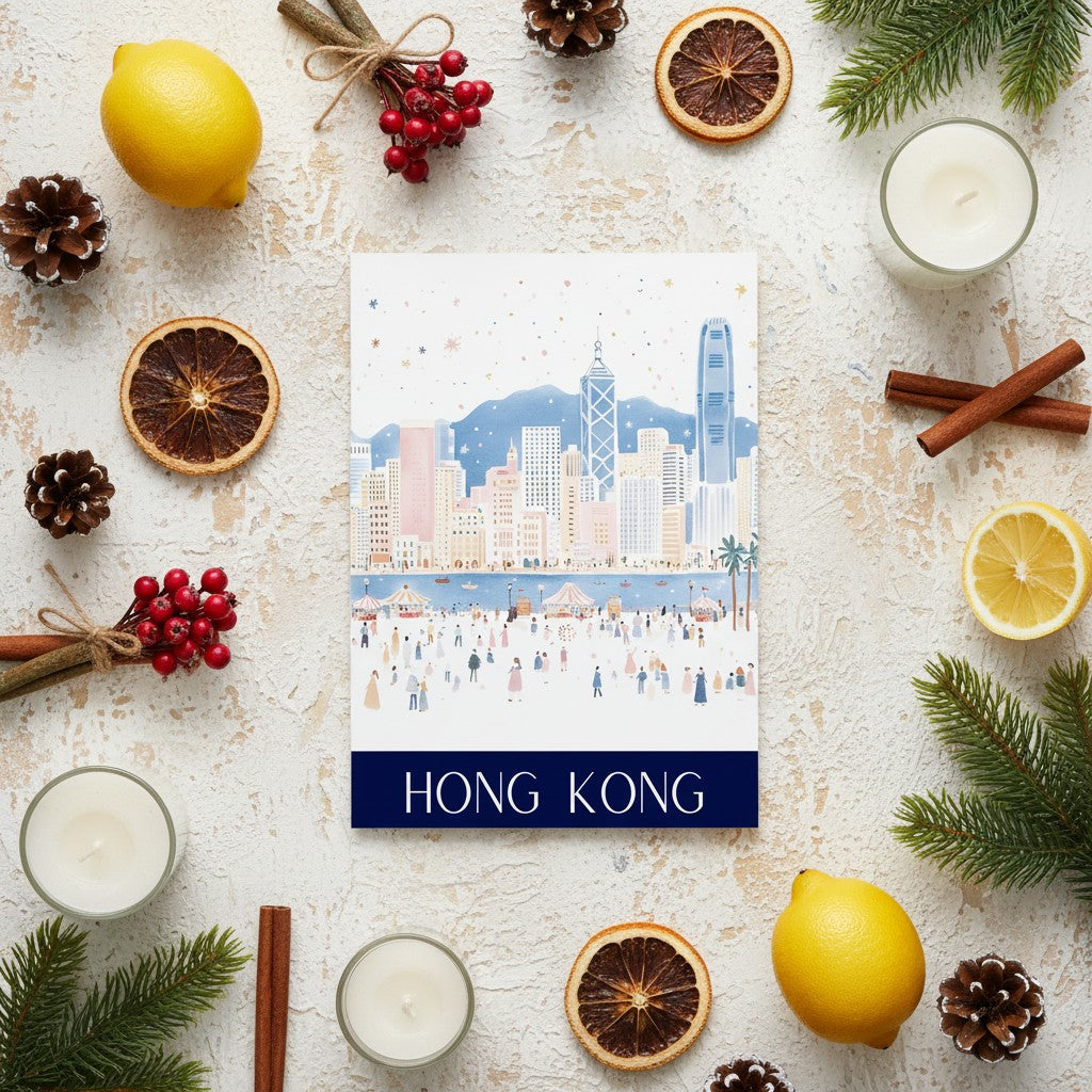 Handmade Hong Kong Christmas Card – Celebrate the Christmas Season