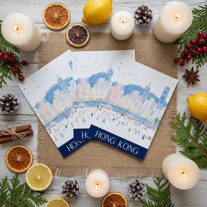Handmade Hong Kong Christmas Card – Celebrate the Christmas Season