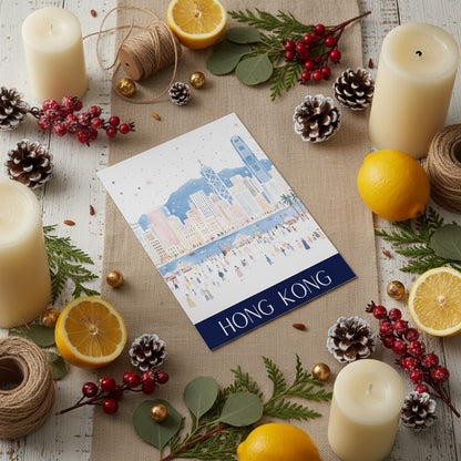 Handmade Hong Kong Christmas Card – Celebrate the Christmas Season