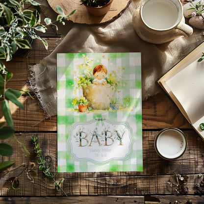 Homegrown Baby Boy Card - A Charming Welcome for New Baby